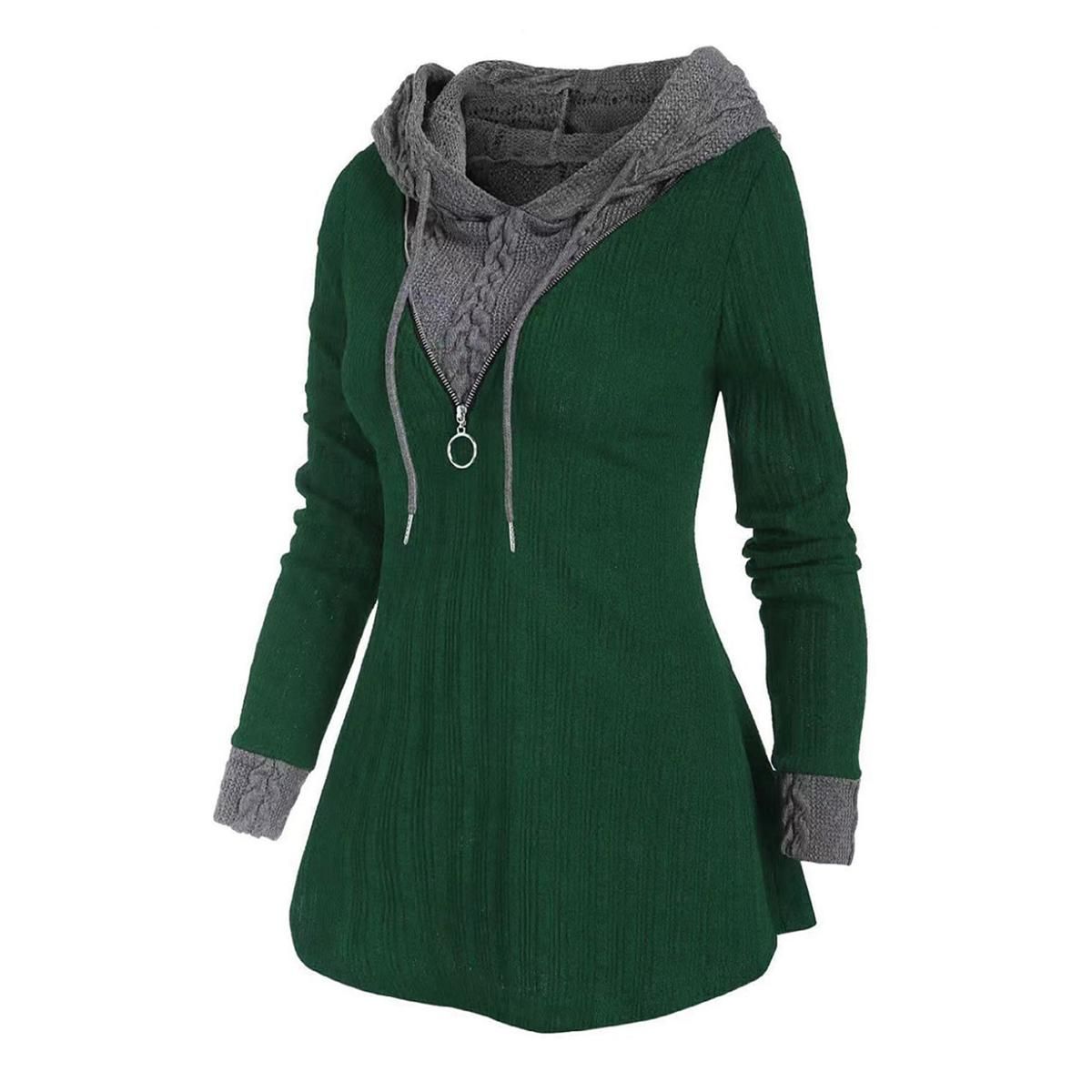 Women Pullover Windproof Zipper Up Female Tops Women Warm Apparel