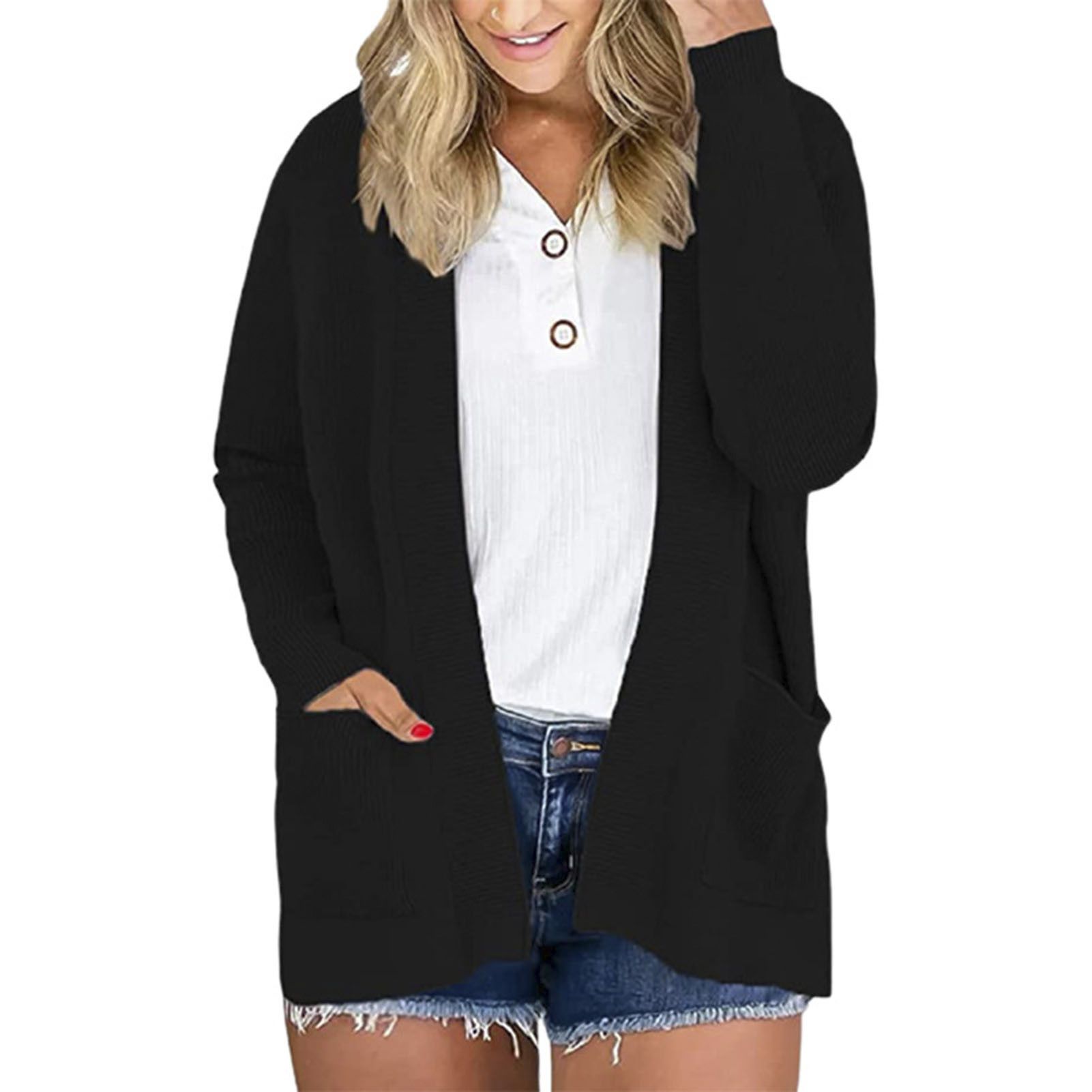 Knitted t Shawl Neckline Women Solid Color Knitted t