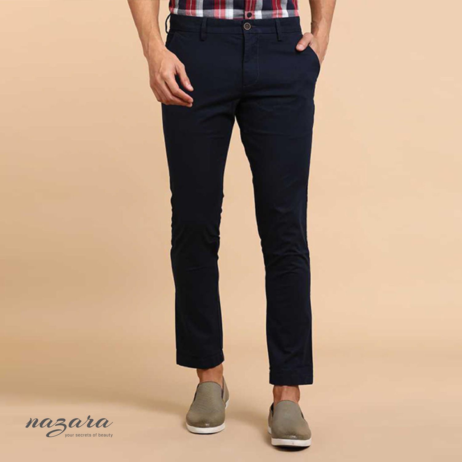 Slim-Fit Chino Gabardine Pants - Deep Black
