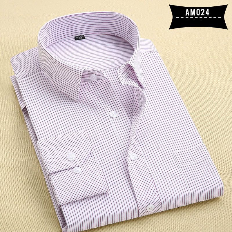 High Quality Button Down Long Sleeve Slim Fit Men Dress Shirt 2018 Autumn Designer Solid Male Clothing Business Shirts M-4XL