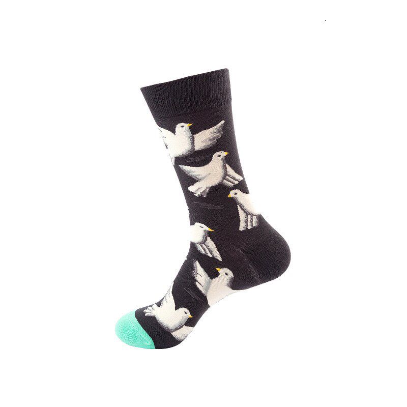 1 Pair Men Socks Combed Cotton Colorful Funny Socks New 2020 Autumn Winter Happy Socks For Business Causal Dress Wedding Gift