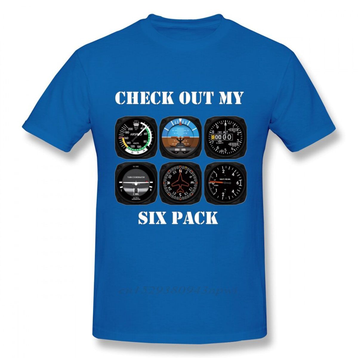 Awesome Aviation 6 Pack Instrument For ots T Shirt Graphic Print Camiseta Cotton Big Size Homme Tee shirt