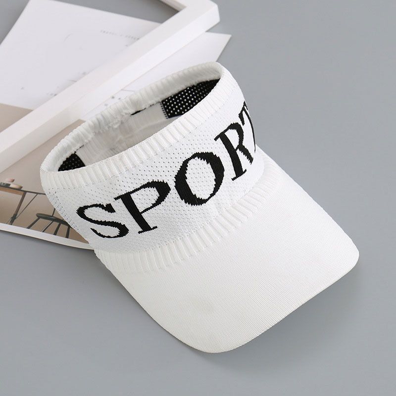 Sports Canvas Sun Cap Men Women Adjustable Cotton Visor Protection Top Empty Tennis Golf Running Solid Color  Sun Hat