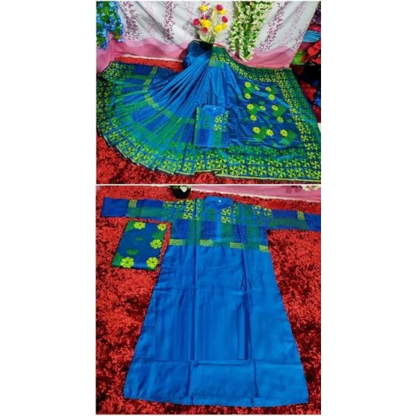 Exclusive Designer  Hand Print Half Silk And Dhupian Silk Saree & Dhupian Silk Panjabi Combo For Couple Stylesh & fashionable best couple dress for man and women .