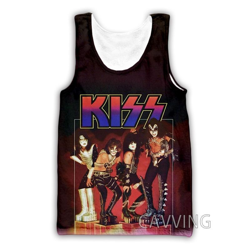 3D Printed   KISS Rock Band  TaTops Harajuku Vest  Summer Undershirt Shirts Streetwear for Men/women  V03