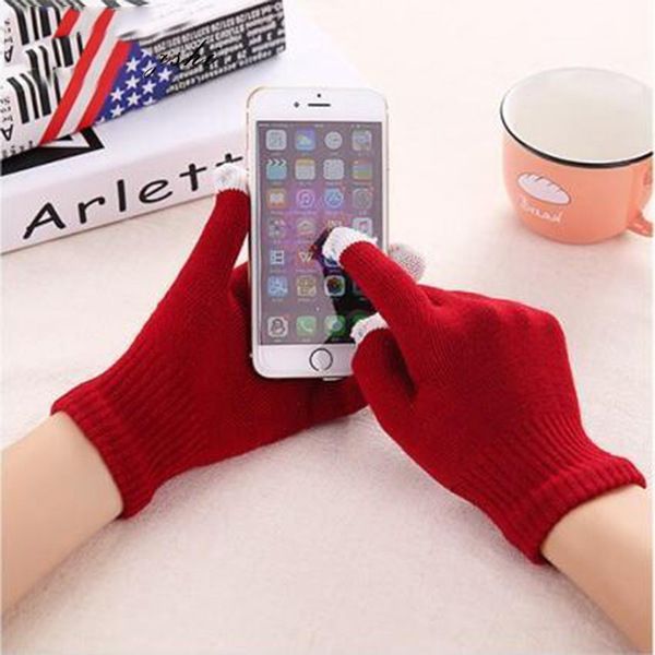 Korean Strong Sensitivity Touch Screen High Quality Wool Knitted multi-color Gloves