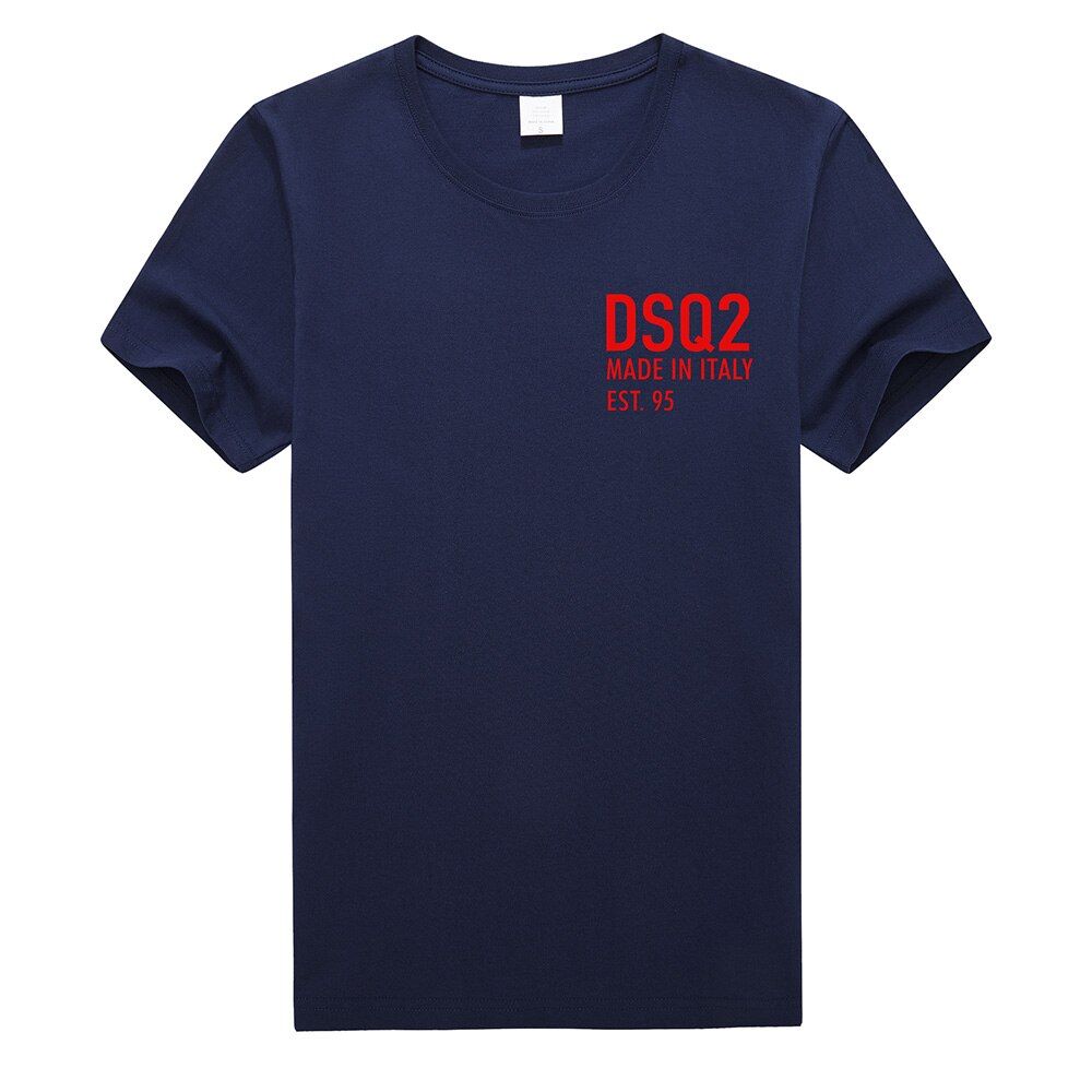 summer style dsq2 logo 100% cotton Men's and Women's black T-shirt casual O-Neck T-shirt short sleeve tees T-shirt for men