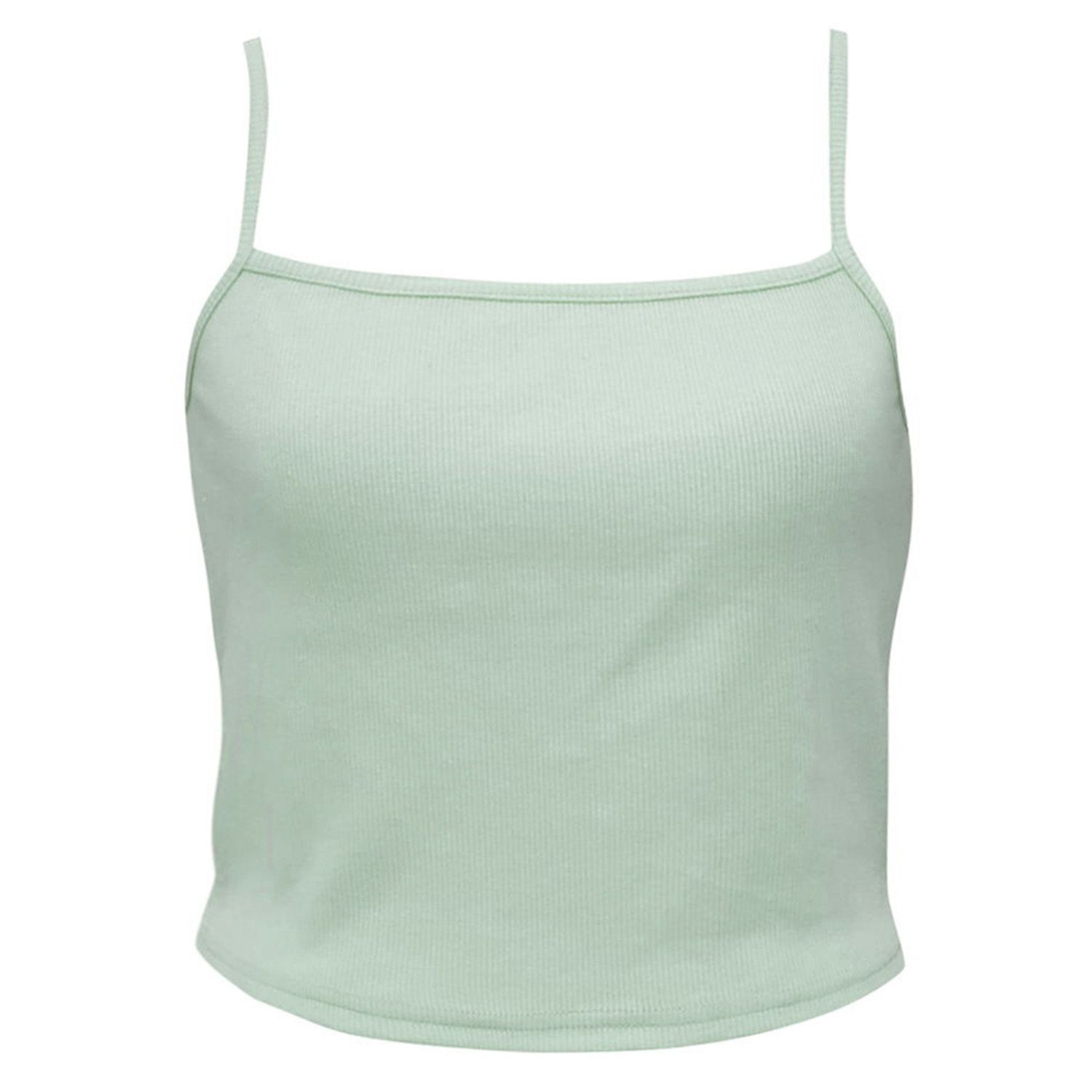 New Summer Women Camisole Solid Color Knitted Rib Fashion Slim Vest (Pink / Yellow / Purple / Green)