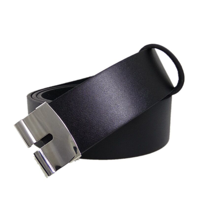 Belt accessories high quality black faux leather belt without buckles with metal belt clip fits for Fashion cowboy buckles 40mm