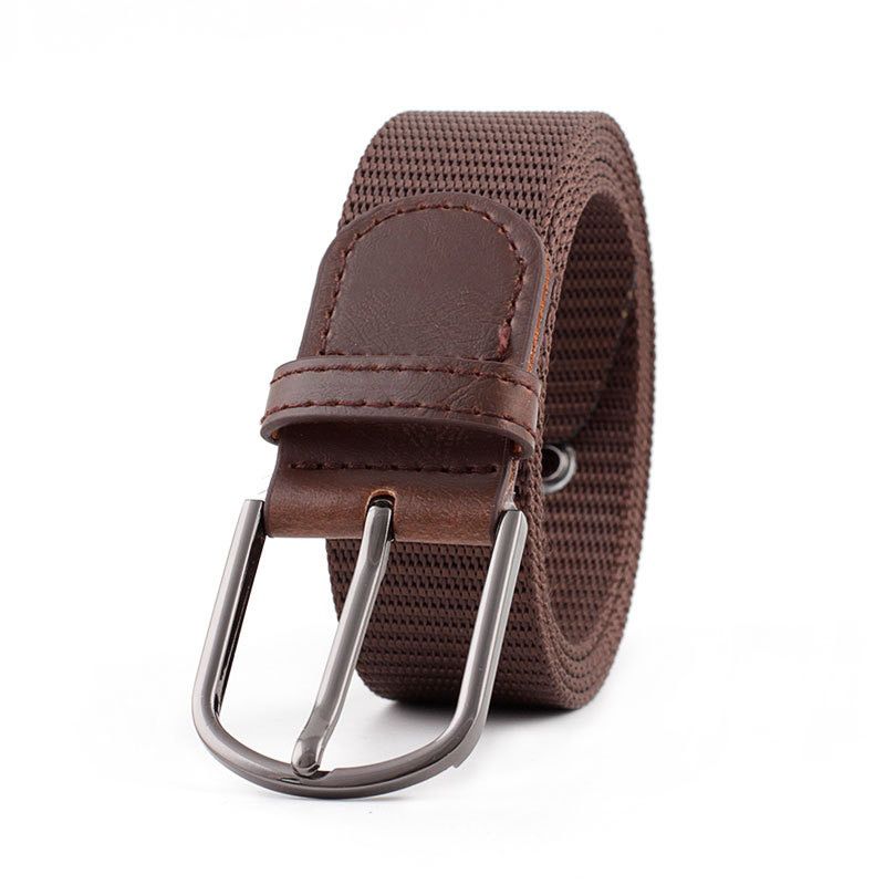 Unisex versatile canvas belt pin buckle belt tide pants belt woven belt women