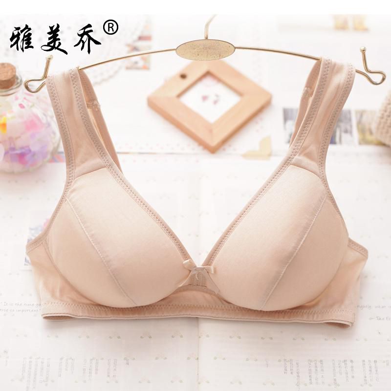 Silk Thin Silk Underwear Bra Sponge Wireless V Code Deep Sleep Bra