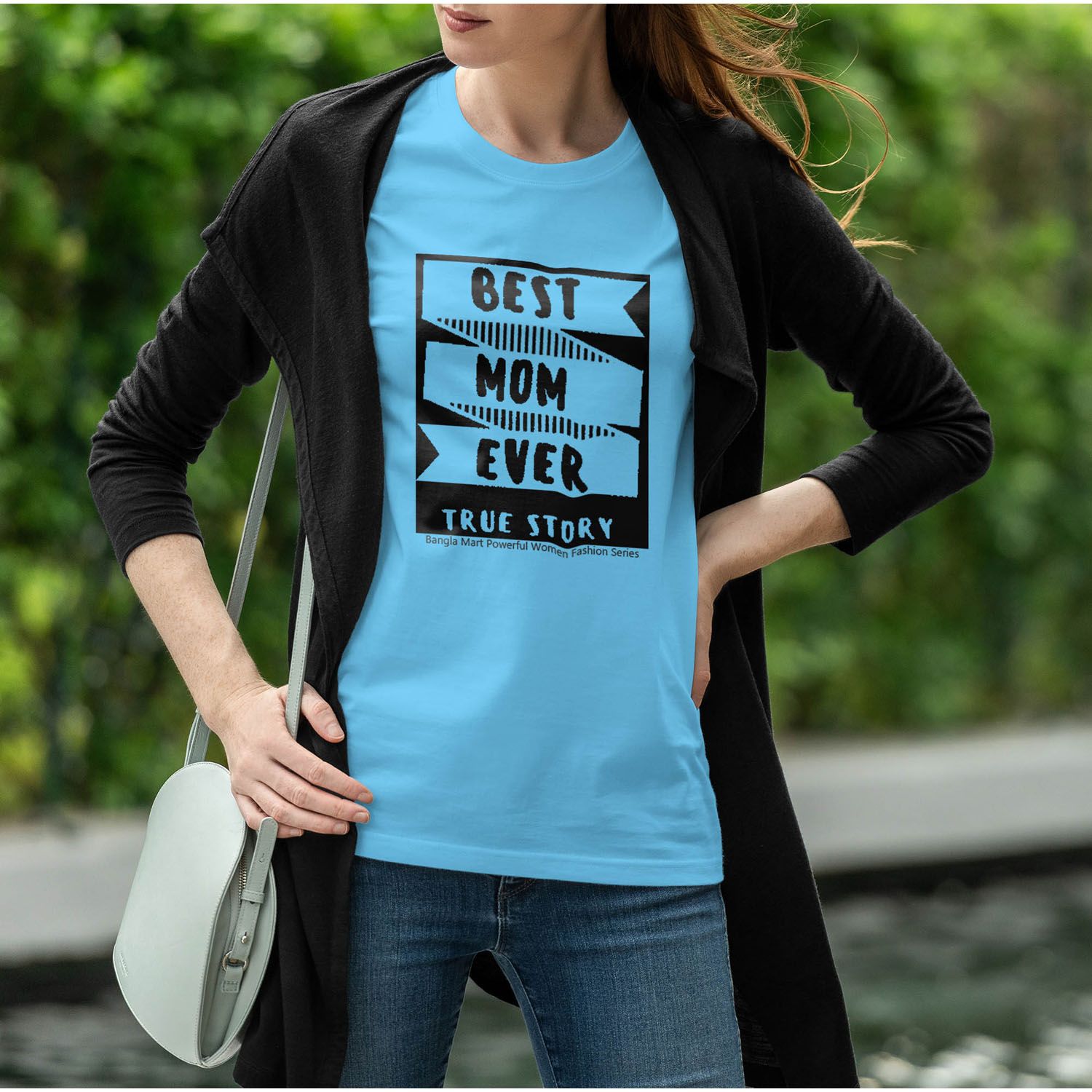 Best Mom Ever True Story Jersey Fabrics Comfortable Tshirt for Female