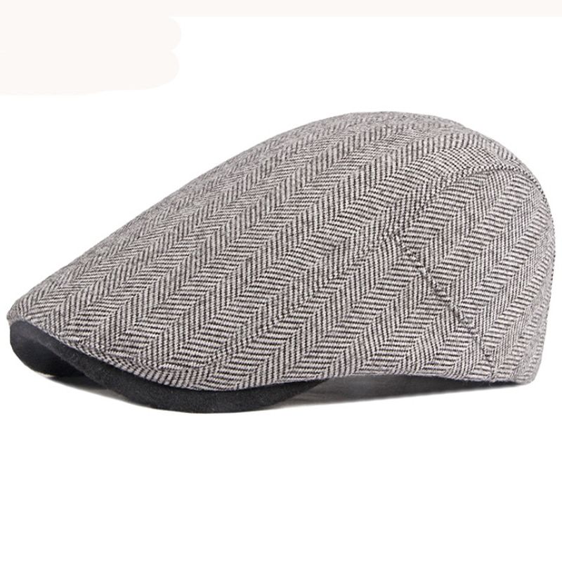 Beret Autumn Winter Cap Hat Men Women Beret Cap Vintage Striped Artist Painter Beret Hat Male Female Ivy Newsboy Flat Cap