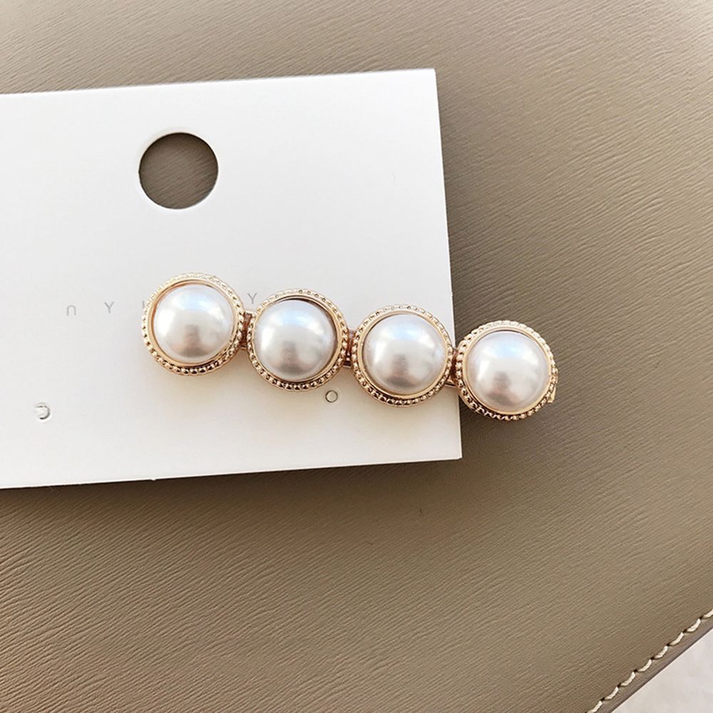 1 Set Korea Japan Metal Gold Pearl Irregular Acetate Hair Clip for Women Girl Wedding Party Hair Accessories Jewelry dropship