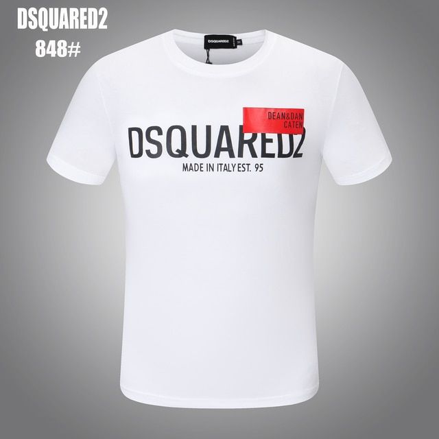 Wholesale Brand DSQUARED2 Men Cotton  T-Shirt  Slim Fit Shirts Tops Male In Italy BIG M TO XXXL