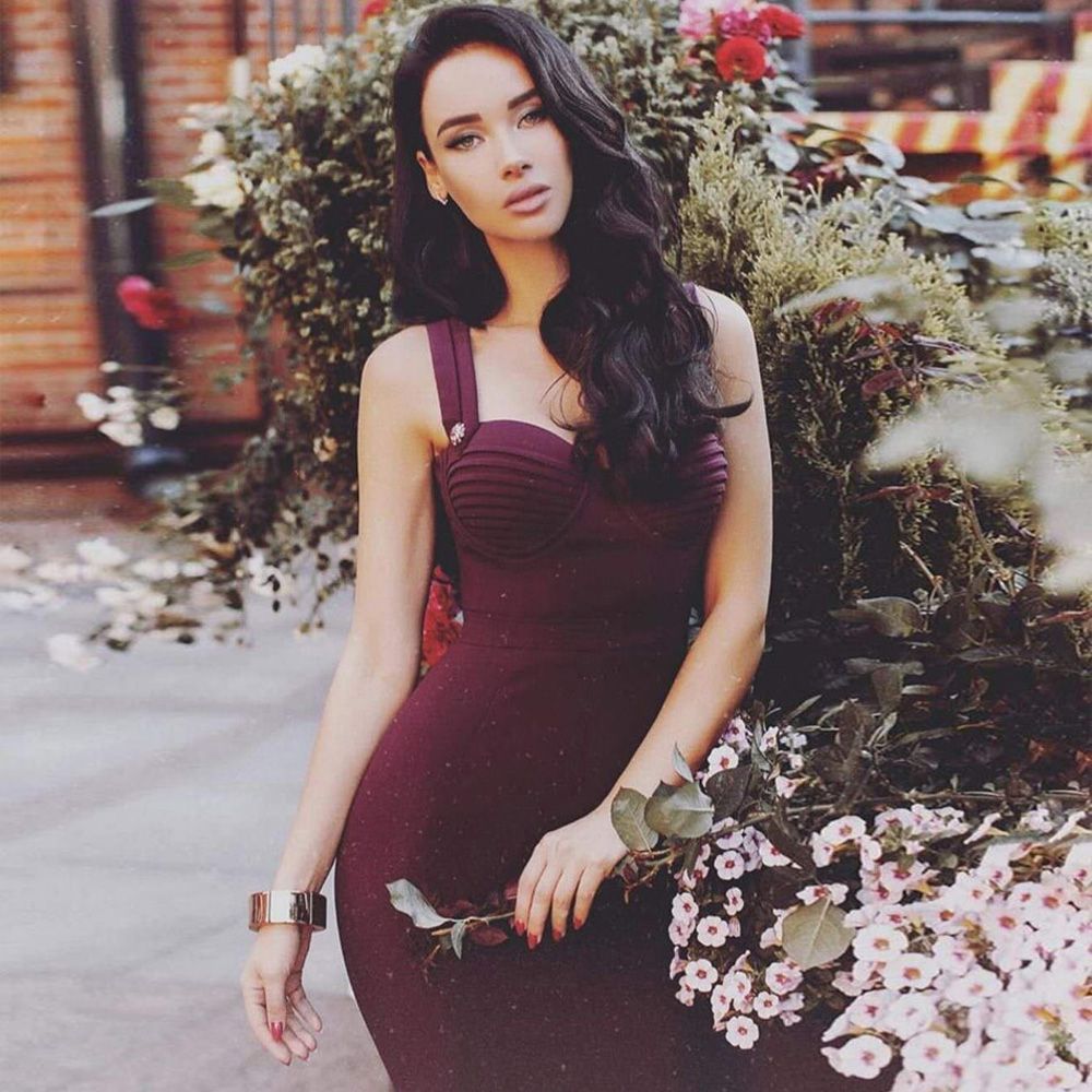 Adyce 2021 New Summer Green Bandage Dress Women  Sleeveless Spaghetti Strap Red Club Celebrity Evening Party Dress Vestidos