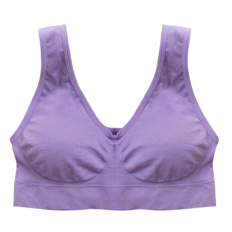 Womens Seamless Sports Bra Wirefree Fitness Bralette Unpadded Comfort Sleep JUN28