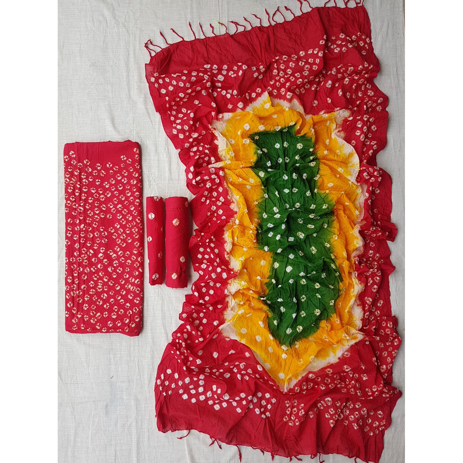 Nur VIP Batik Chundi UnStitched Cotton Three Piece (3 Piece)