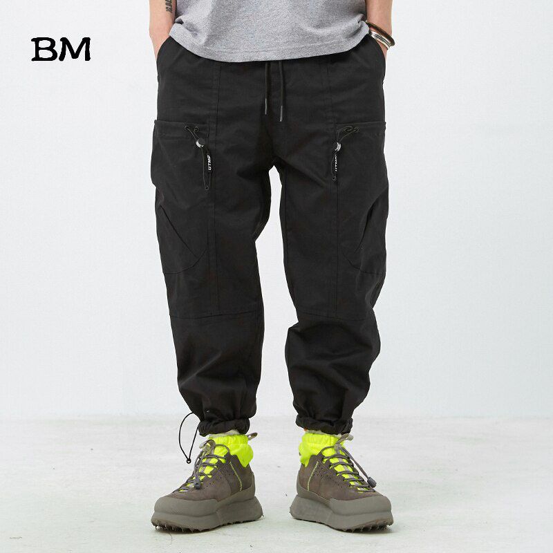Streetwear Fashions Joggers Hop Trousers Men Harajuku Cargo Pants Korean Style Tactical Harem Pants Male Black Overalls
