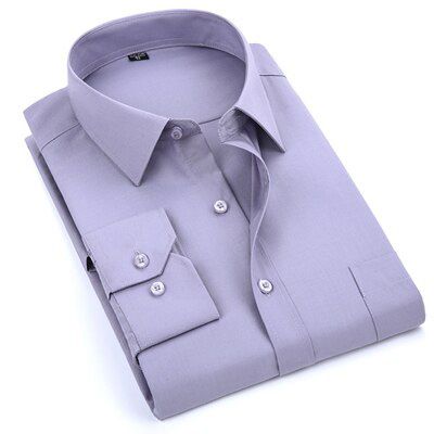 VISADA JAUNA 2019 Men's Casual Shirt Long-Sleeved Chest Pocket Camisa Masculina Slim Fit  Business Big Size Shirts For Male 4XL
