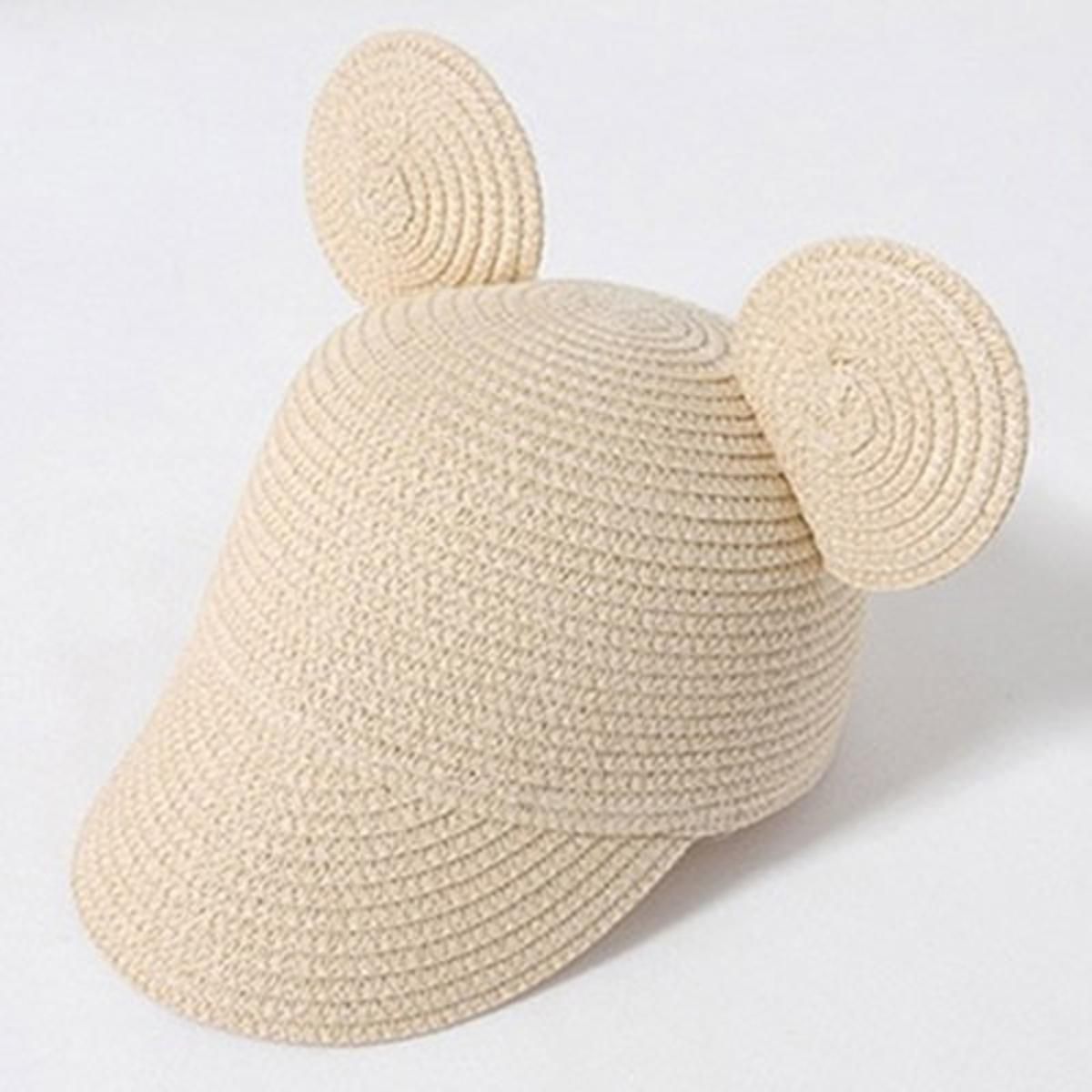 MAERSHEI Cute Child Girls hat Bowknot Sun Hat Kids Large Brim Beach Summer Beach Ribbon Round Flat Top fedora hat