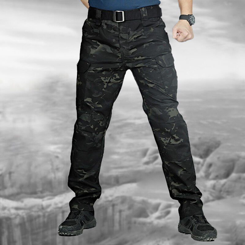 2021Men Stretch Cargo Pants Multicket  Tactical Sweatpants Outdoor Hiking S-3XL