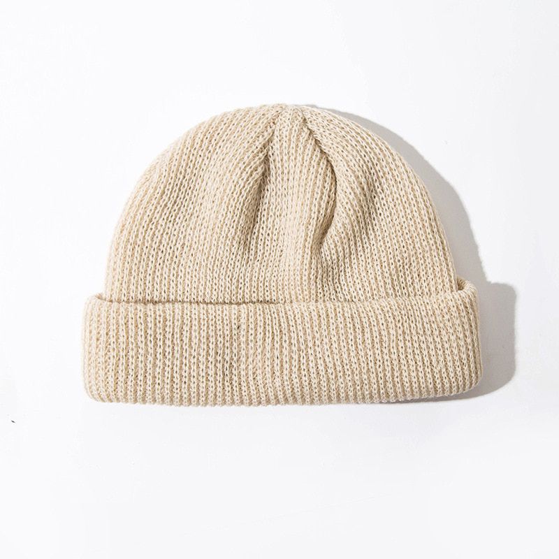 Female Warm Winter Beanies Solid color Hat Skull cap Men Women Solid Knitted Skullies Cap  Male Black Hat