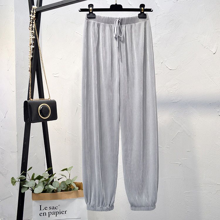Long pants women's straight pantalon pour femme pants loose thin high waist women broad-legged pants sweatpants stacked leggings