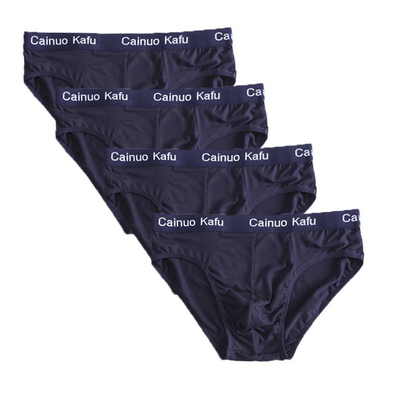 Men's 4pcs/Lot  Male Solid Briefs Underpants for Men Brief  Fiber Panties Mens  Pant Men Sexy Plus M-7XL