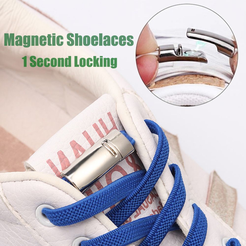 Fashion Elastic Sports Accessories Lazy Laces Strings Cross Braiding Strap Quick No Tie Shoe laces 1Second Locking Magnetic ShoeLaces