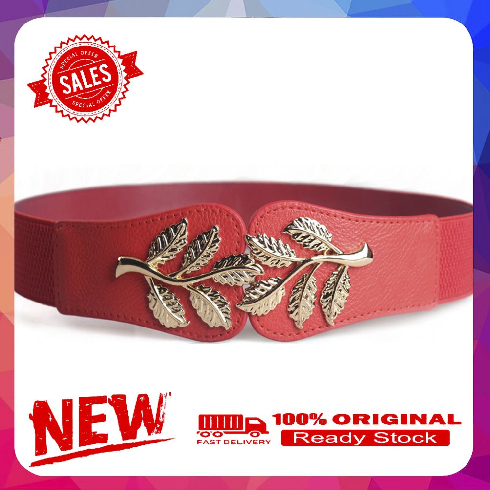 Vist Fox Fashion Women Girl Stretch Skinny Retro Elastic Buckle Waist Belt for Dress