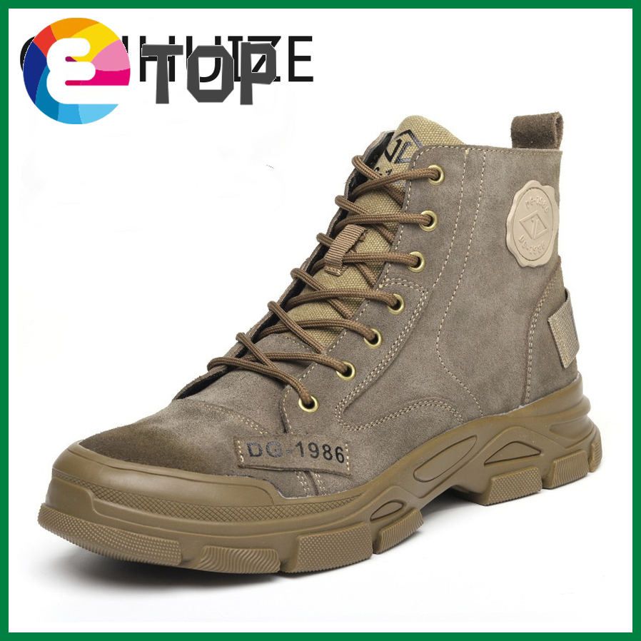 Labor insurance shoes men's anti-smash and anti-puncture high-top breathable safety steel toe cap construction site work shoes