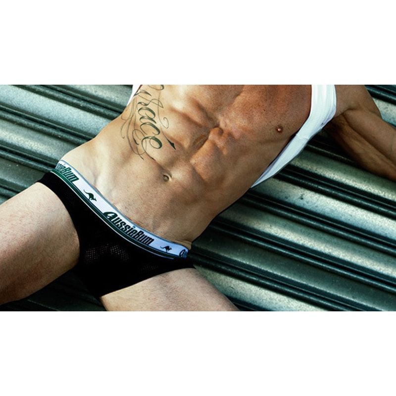 Aussiebum men's new elastic mesh fashion sexy men's triangle panties jockstrap wholesale