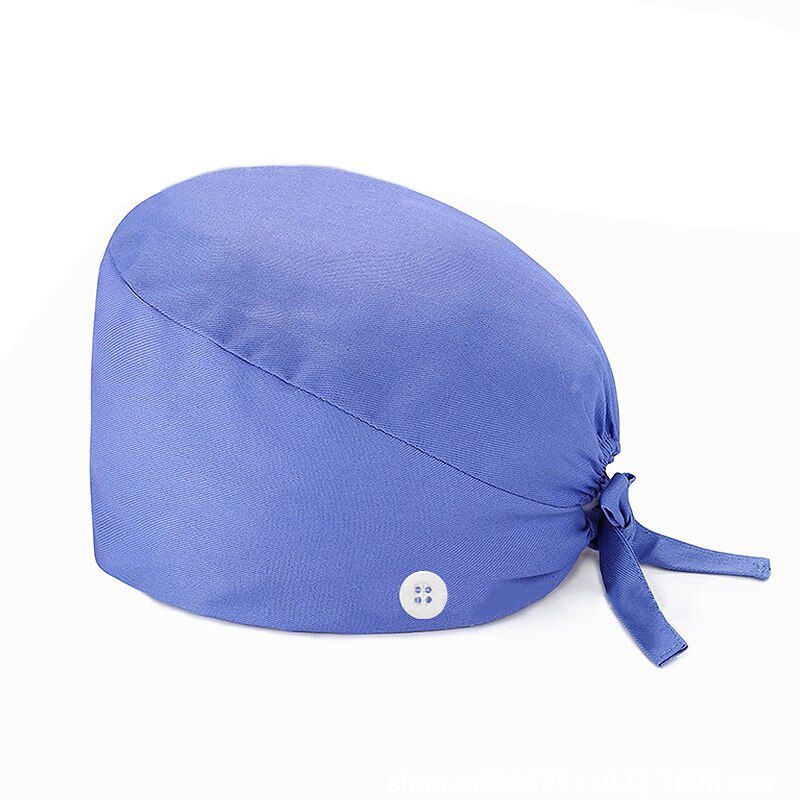 Scrubs Hat Sweat-absorbent Scrub Caps Sanitary Cap Cotton Unisex Adjustable Working Hats Women Elastic Men Chef Work Caps