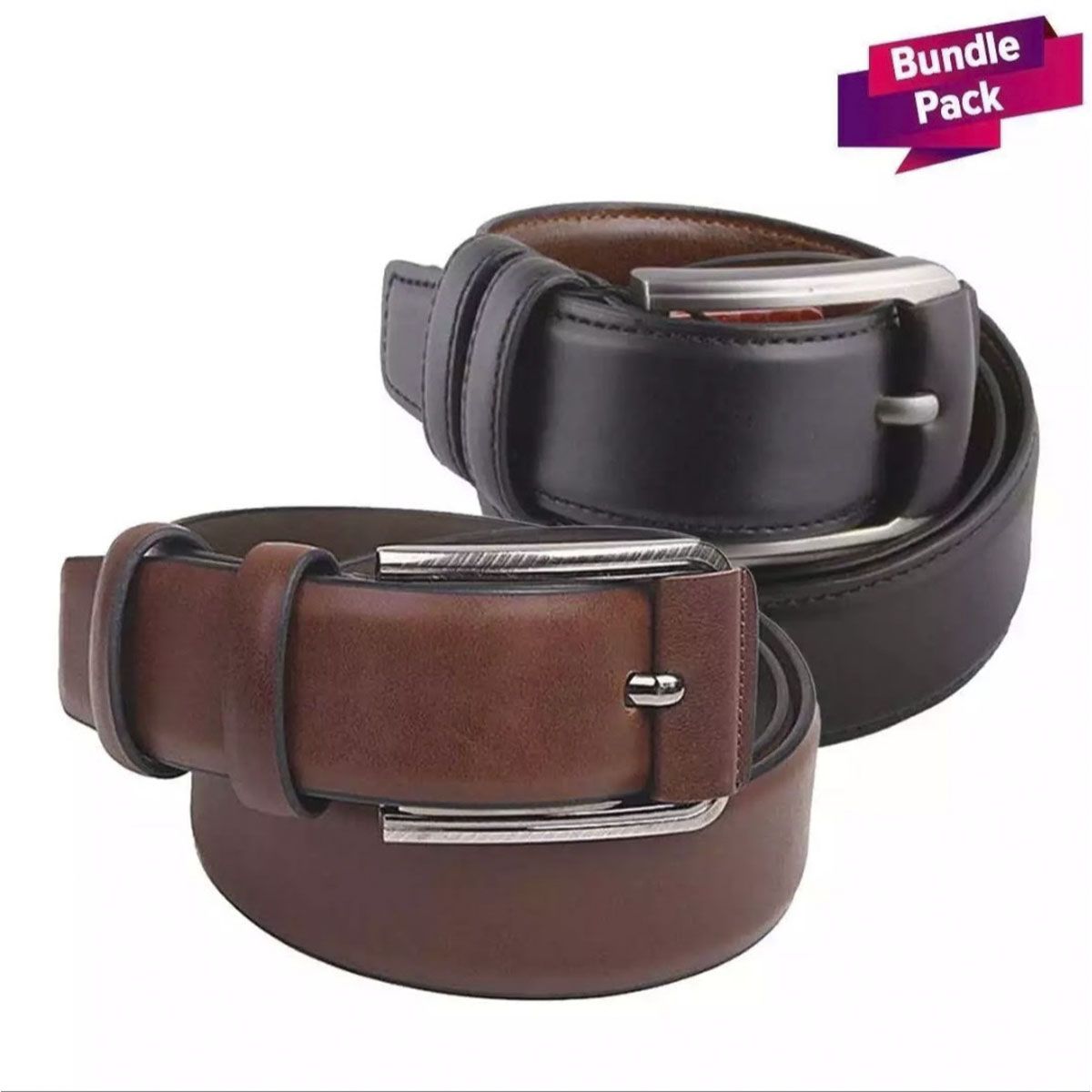Black And Chocolate Belt Combo Offer For Men