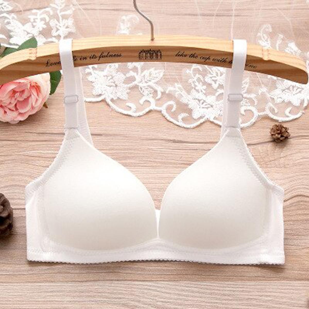 Cotton smooth thin steel-free underwear bra  gathering small bra brasiers for ladies