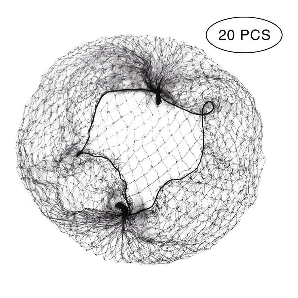 【ALLGOOD】20pcs Hairnet Mesh Ultrafine Elastic Wig Invisible DIY Women Ornaments Fixing Hair