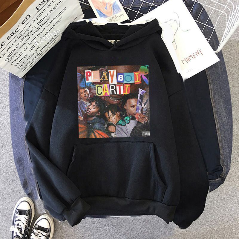 Playboi Carti rap  hop vintage Hoodies Women/Men Fashion Casual Harajuku Sweatshirt Graphic Streetwear Tops 90s Clothes