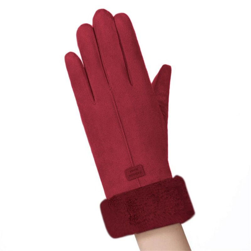 Fashion Women Gloves Autumn Winter Cute ry Warm Mitts Full Finger Mittens Women Outdoor Sport Gants Gloves Touch Screen