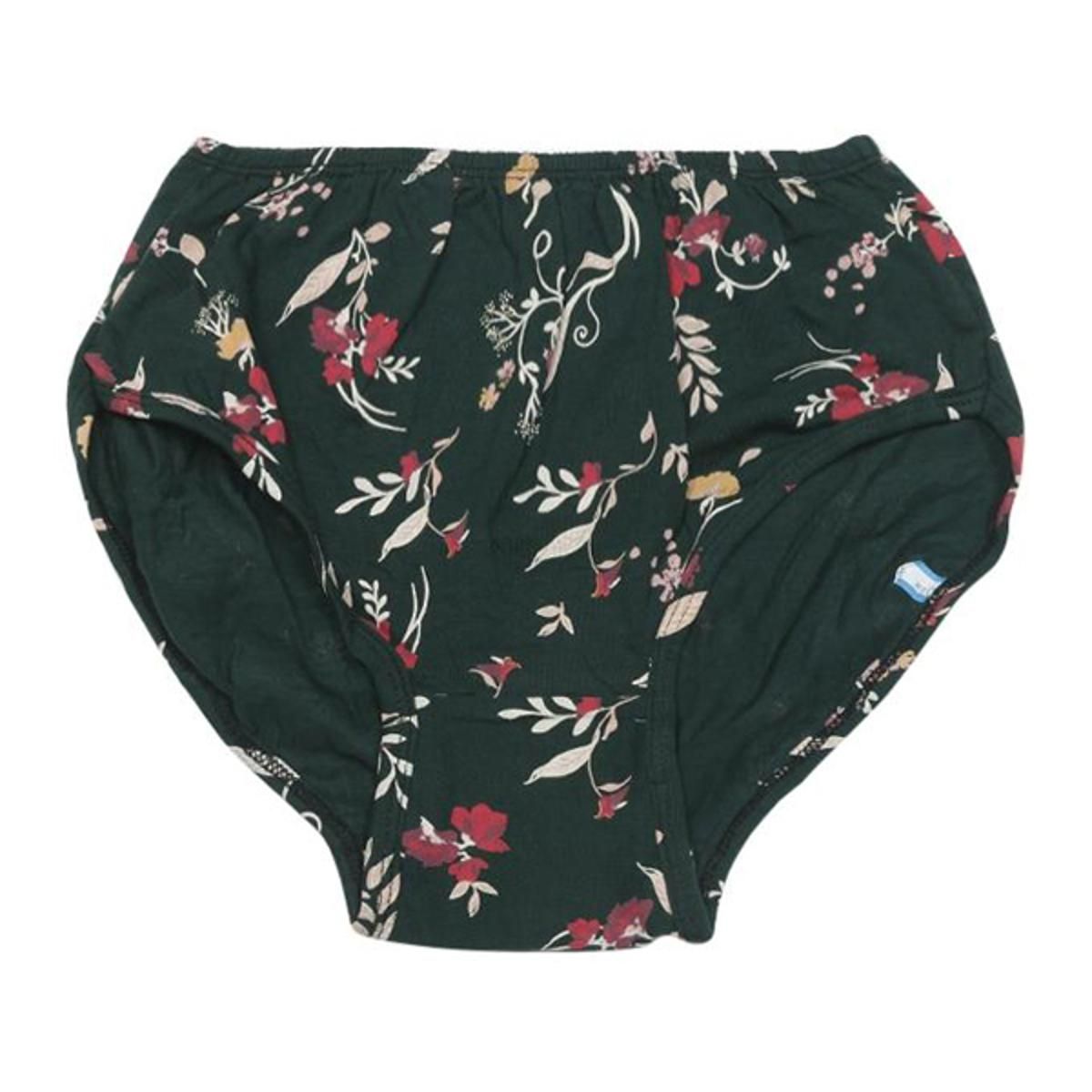 Bottle Green Cotton Panty For Women