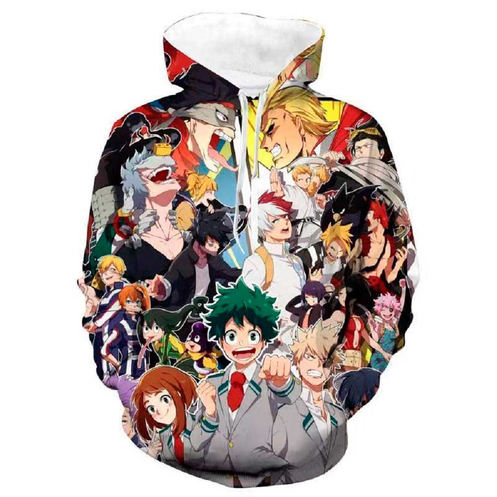 3D Anime My Hero Academia Todoroki Shoto Hoodie Sweatshirts Men Women Fashion Hoody Cosplay Costume Unisex School Uniforms Tops