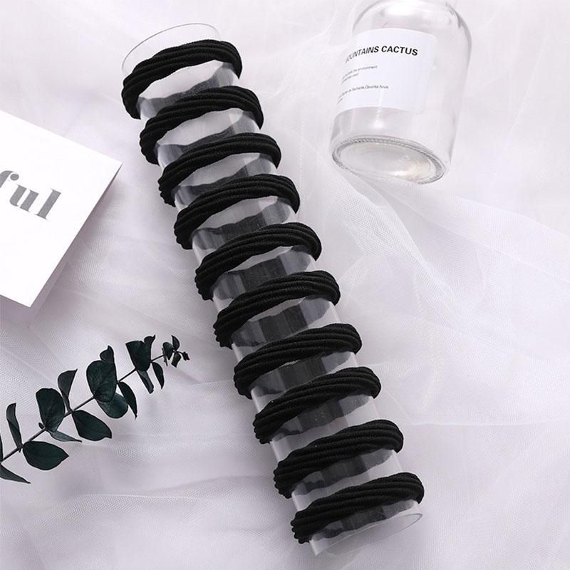 【BestGO】10Pcs/Lot s Elastic Hair BanBlack Colorful Seamless Fabric Rubber BanPonytail Holder Hair Band Accessories