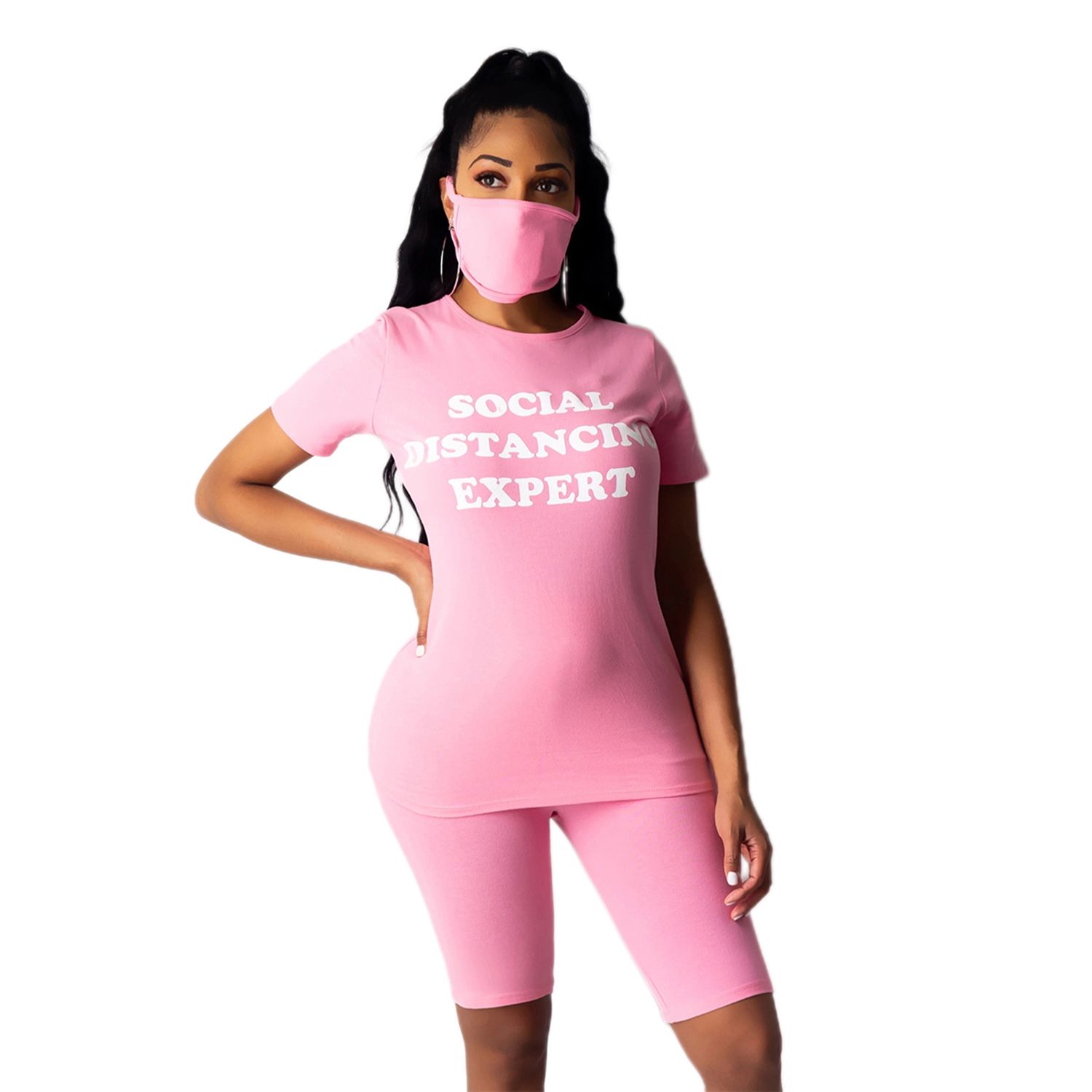 Women's Short-Sleeve Top, Household Boxer, Pullover Yoga Gym Loose Leisure Wear Home Casual Suit