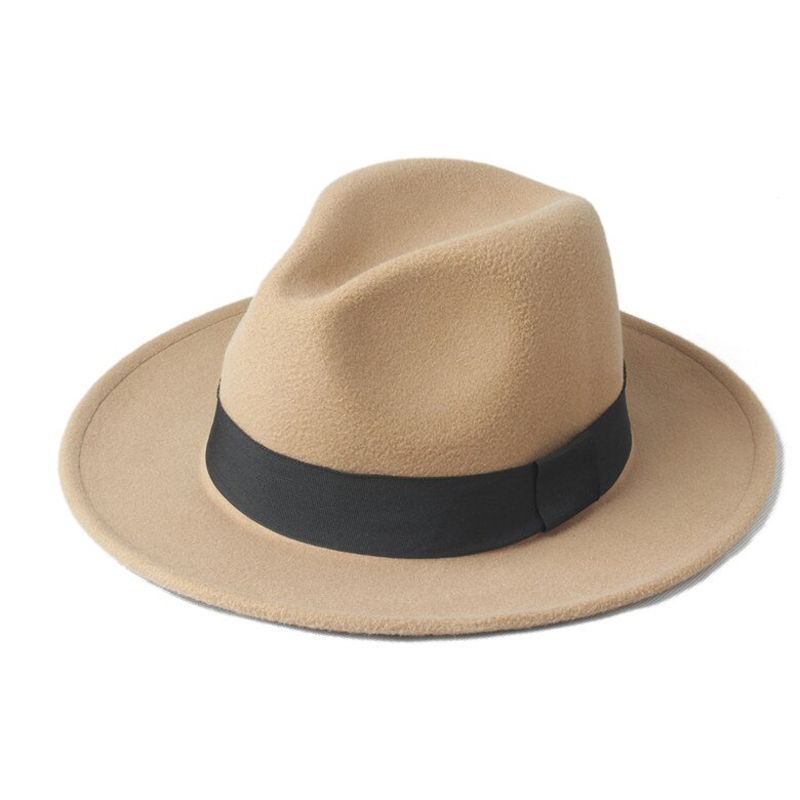 2Big Size 56-58,size 59-61CM  Wool Men Felt Trilby Fedora For Wide Brim Top Cloche Panama Sombrero Cap