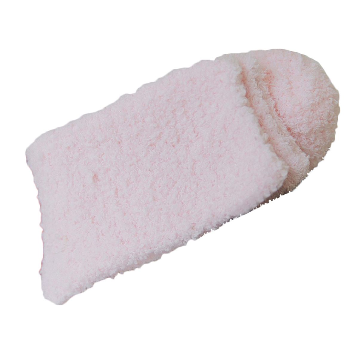 Winter Women Solid Color Thicken Warm Fluffy Cotton Middle Tube Bed Floor Socks