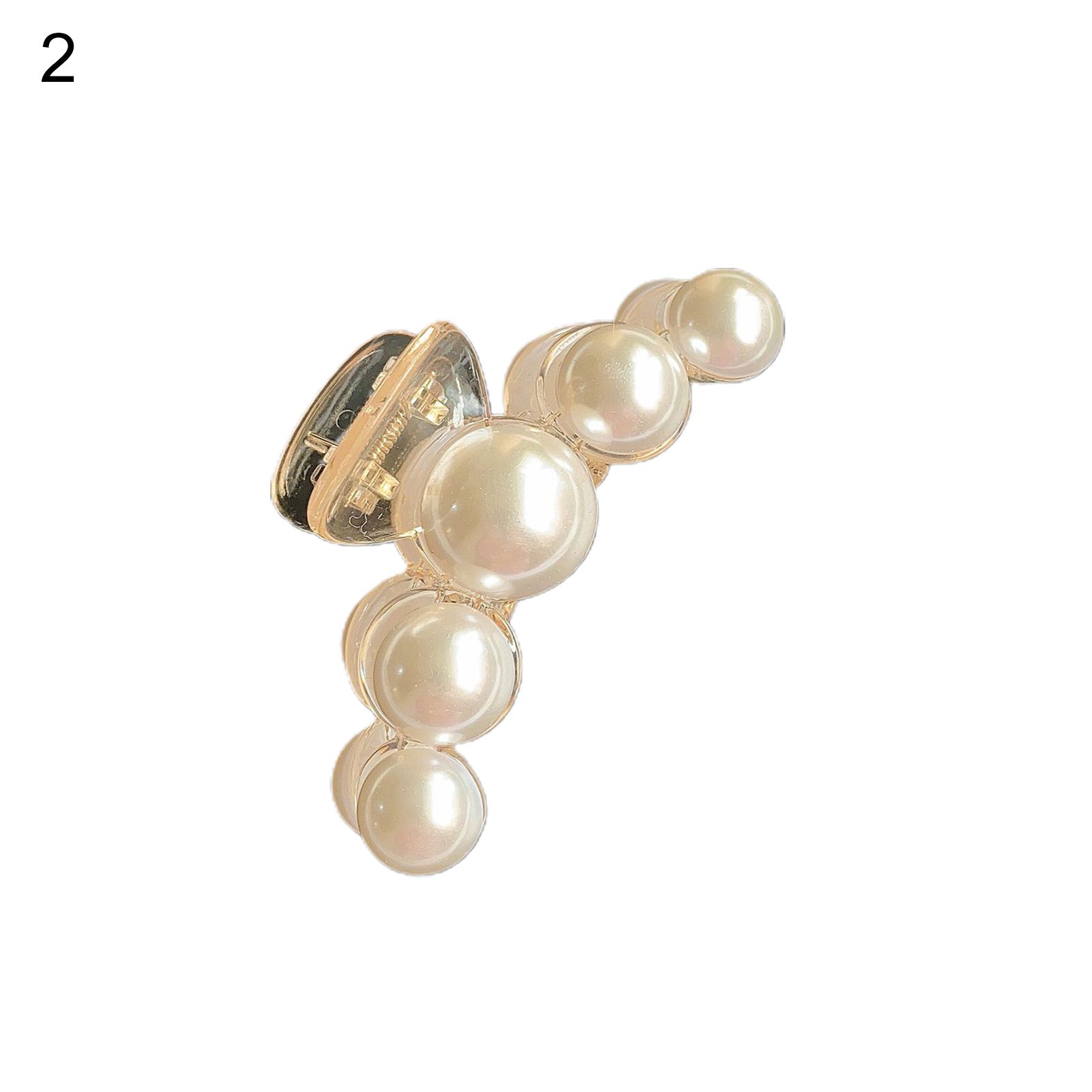 Shower Hair Clip Crossing Teeth Faux Pearls Cute Big Hair Clip