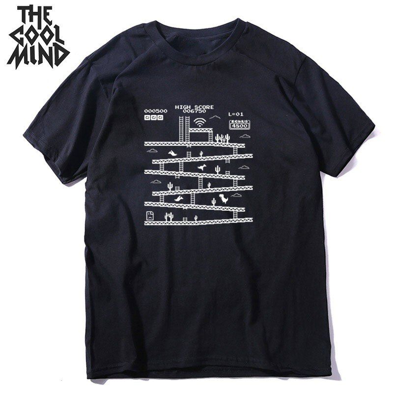 100% cotton cool internet code print men geek T shirt casual loose men tshirt cool o-neck t-shirt geek mens tee shirts