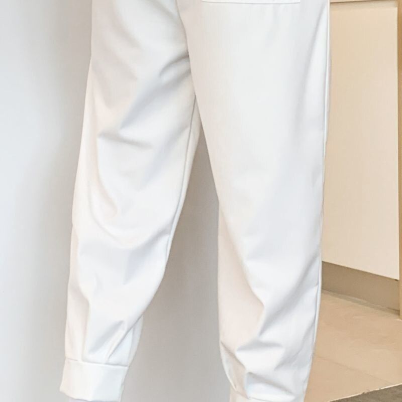 PHFQ Business Full Length Solid Flat Softness Suit Pants 2022 Spring Autumn New Men's new  Loose Zipper Causal Trousers