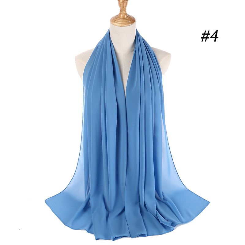 Plain Bubble Chiffon Hijab Shawl Scarf Women 2021 Solid Color Long Shawls and Wraps Muslim Hijabs Scarves Ladies Foulard Femme