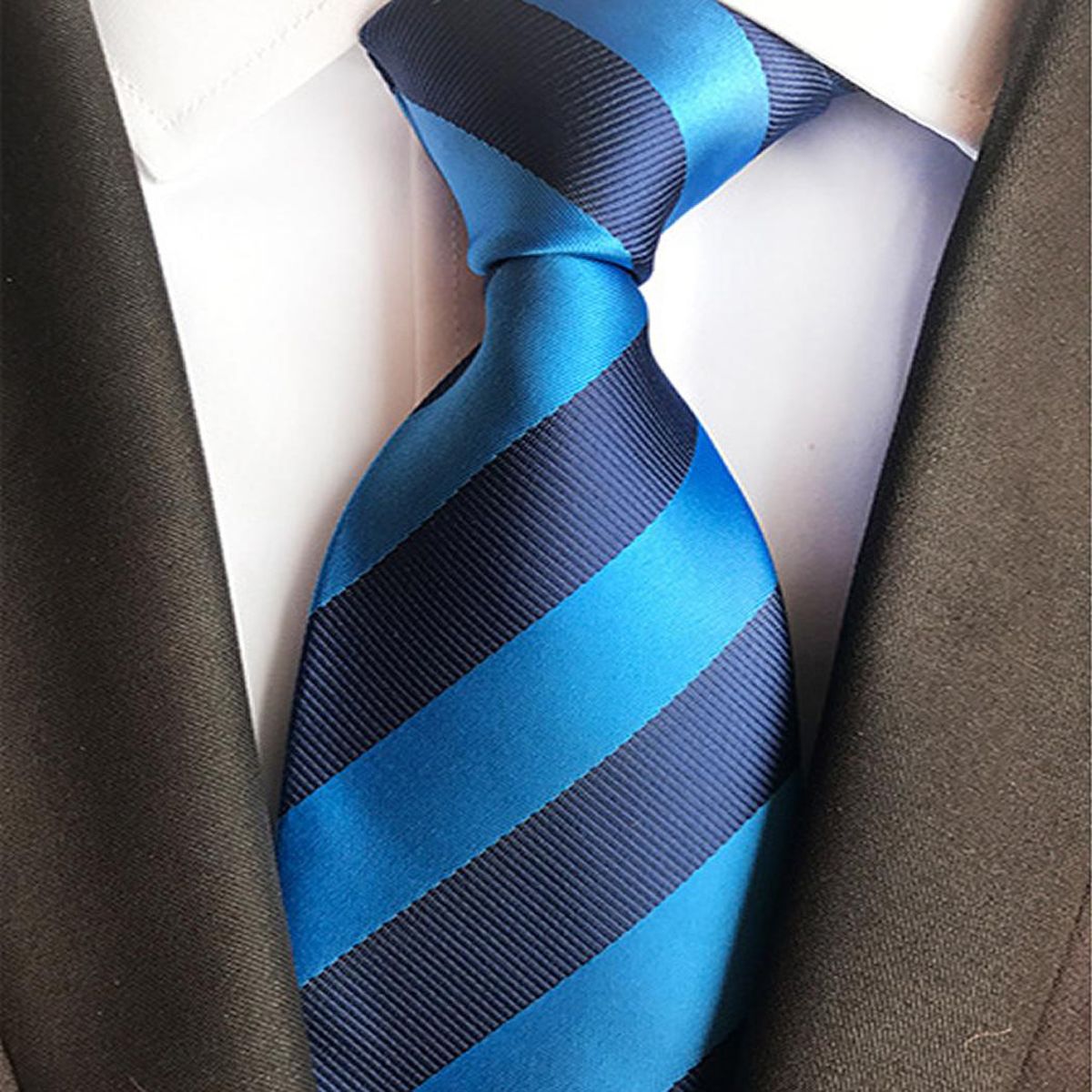 Fashion Men's Stripe TieSilk Neckties Formal Gentleman Polyester Business Wedding Suit Necktie
